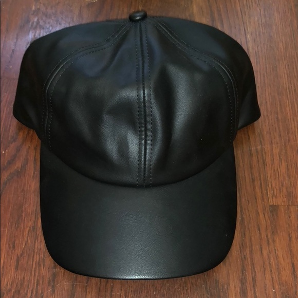 vegan leather cap